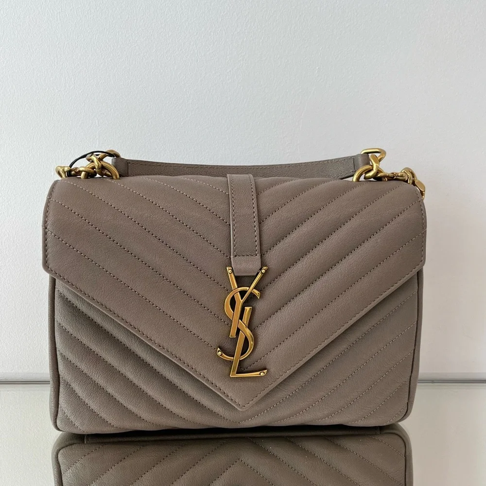 Yves Saint Laurent Beige Quilted Crossbody Bag - college medium - Picture 3 of 3